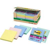 3M ポストイット ふせん 再生紙 75mm×75mm パステル4色 12冊 FCF980T-6541-K-SP17