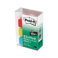 3M ポスト・イット 超丈夫なインデックス エコノパック 40×18mm 3色 10冊 F921765-6861S-1