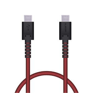 エレコム USB2．0ケーブル(C-C、USB PD対応、高耐久) 0．3m レッド MPA-CCS03PNRD-イメージ2