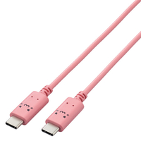 エレコム しろちゃんUSB Type-C(TM)ケーブル 1．0m トキメキ(ピンク×ブラック) MPA-CCF10PNF