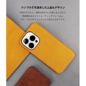 ABBI SIGNATURE iPhone 14 Pro用MARGOTイタリアンレザーバックカバー タン ABS24069I14PTN-イメージ11