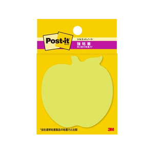 3M ポスト・イット シルエットノート 強粘着 アップル 62×62mm 3色 3冊 FCF981T-SSS-APU-イメージ1