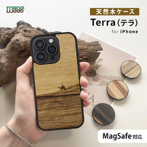 Man & Wood iPhone 16 Pro用MagSafe対応天然木ケース Terra I27070I16PR-イメージ2