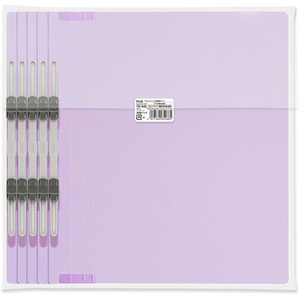 プラス フラットファイル 樹脂とじ具 A4-S バイオレット 10冊 FCF478T-NO.021S/79-432-イメージ2