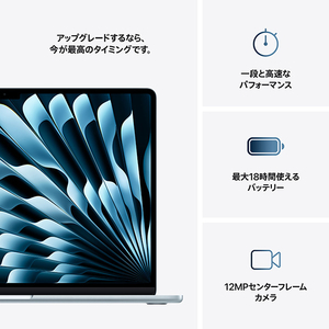 Apple 15インチMacBook Air： 10コアCPUと10コアGPUを搭載したApple M4チップ, 16GB, 512GB SSD - スカイブルー 16GB, 512GB SSD スカイブルー MC7C4J/A-イメージ10