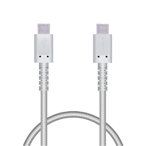 エレコム USB2．0ケーブル(C-C、USB PD対応、高耐久) 0．3m ホワイト MPA-CCS03PNWH-イメージ2