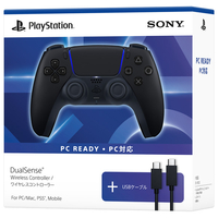 SIE DualSense  ワイヤレスコントローラー ミッドナイト ブラック + USBケーブル for PC CFIJ15502