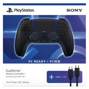 SIE DualSense  ワイヤレスコントローラー ミッドナイト ブラック + USBケーブル for PC CFIJ15502-イメージ2