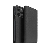 ABBI SIGNATURE iPhone 14 Pro用INTAGE イタリアンレザーダイアリーケース ブラック ABS24070I14PBK