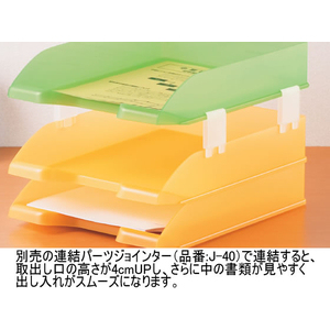 セキセイ デスクトレーA4ヨコ オレンジ F808867-SSS-1340-OR-イメージ3