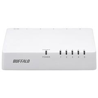 BUFFALO 10/100Mbps対応スイッチングHub プラスチック筐体/電源外付けモデル(5ポート) ホワイト LSW4TX5EPWHD