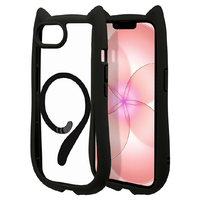 ラスタバナナ iPhone 17e/16e用 MIMI 猫耳ケース TPU×PC 磁力充電対応 ブラック 9786IP6EHPMBK
