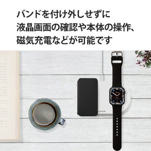 エレコム Apple Watch用シリコンバンド(45/44/42mm) ブラック AW-45BDSCBK-イメージ6