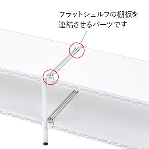 エレクター ベーシックシリーズ Fシュルフ用連結アドオンシェルフコネクター 2個1セット シルバー ﾚﾝｹﾂｱﾄﾞｵﾝｼｴﾙﾌｺﾈｸﾀ-2ｺ1ｾﾂﾄ-イメージ2