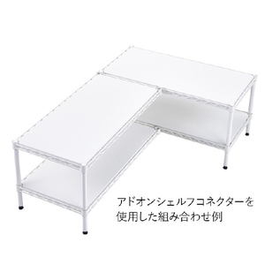 エレクター ベーシックシリーズ Fシュルフ用連結アドオンシェルフコネクター 2個1セット シルバー ﾚﾝｹﾂｱﾄﾞｵﾝｼｴﾙﾌｺﾈｸﾀ-2ｺ1ｾﾂﾄ-イメージ3