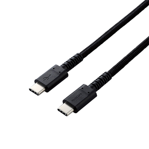 エレコム USB2．0ケーブル(C-C、PD対応、高耐久) 1．2m ブラック MPA-CCS12PNBK-イメージ1