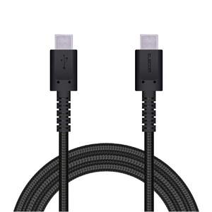 エレコム USB2．0ケーブル(C-C、PD対応、高耐久) 1．2m ブラック MPA-CCS12PNBK-イメージ2