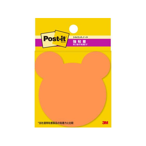 3M ポスト・イット シルエットノート 強粘着 クマ 69×69mm 3色 3冊 FCF982T-SSS-BEU-イメージ1