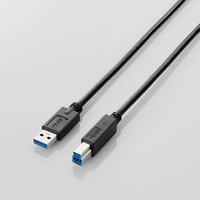 エレコム USB3.0ケーブル（A-B） 2.0m USB3-ABRSBKシリーズ ブラック USB3-AB20BK/RS