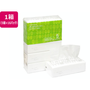 Forestway ソフトパックティッシュ 200組×5個×16パック FCE625K-FRW213306-イメージ1