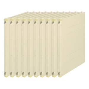 プラス フラットファイル 樹脂とじ具 10冊A4-S アイボリー FCF479T-NO.021S/79-433-イメージ1