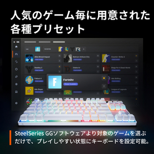 SteelSeries ゲーミングキーボード Apex Pro TKL Gen 3 White JP 64903-イメージ5