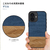Man & Wood iPhone 16 Pro用MagSafe対応天然木ケース Denim I27072I16PR-イメージ3