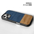 Man & Wood iPhone 16 Pro用MagSafe対応天然木ケース Denim I27072I16PR-イメージ4