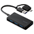 エレコム USB Type-C(TM)変換アダプター付き USB3．0超薄型ハブ゛ ブラック U3H-CA4004BBK-イメージ1