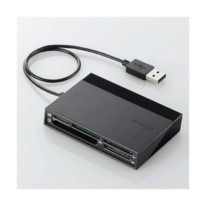 エレコム メモリリーダライタ/USBハブ付/SD+MS+CF+XD ブラック MR-C24BK エレコム メモリリーダライタ/USBハブ付/SD+MS+CF+XD ブラック MR-C24BK