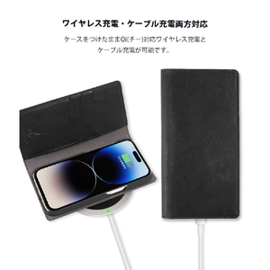 ABBI SIGNATURE iPhone 14 Pro用INTAGE イタリアンレザーダイアリーケース ワイン ABS24072I14PWN-イメージ12
