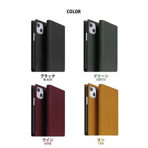 ABBI SIGNATURE iPhone 14 Pro用INTAGE イタリアンレザーダイアリーケース ワイン ABS24072I14PWN-イメージ13