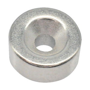 トラスコ ネオジム丸形磁石　皿ねじ穴付　外径９ｍｍ×４ｍｍ　Ｍ２　１個入 TRUSCO　ネオジム磁石（丸形皿ねじ穴付） T09R04-M2-イメージ1
