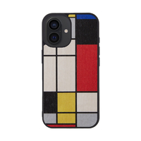 Man & Wood iPhone 16用MagSafe対応天然木ケース Mondrian Wood I27073I16