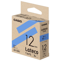 カシオ Lateco専用テープ(黒文字/12mm幅) 青テープ XB-12BU