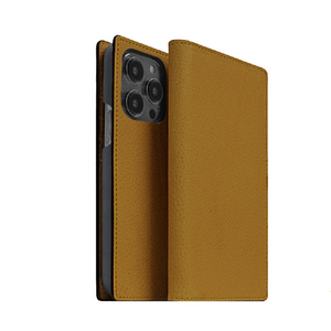 ABBI SIGNATURE iPhone 14 Pro用INTAGE イタリアンレザーダイアリーケースケース タン ABS24073I14PTN-イメージ1