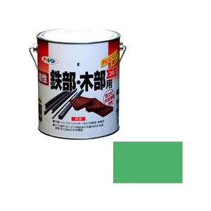 アサヒペン 油性鉄部木部用EX 1.6L 若草色 FC659NV-イメージ1