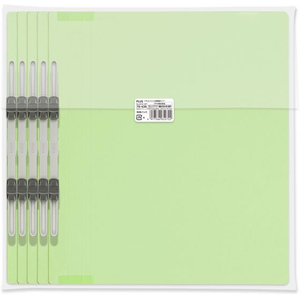 プラス フラットファイル 樹脂とじ具 10冊A4-Sグリーン FCF482T-NO.021S/79-436-イメージ2