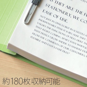 プラス フラットファイル 樹脂とじ具 10冊A4-Sグリーン FCF482T-NO.021S/79-436-イメージ6