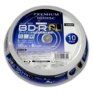 磁気研究所 録画用50GB 1-6倍速対応 BD-R DL追記型 ブルーレイディスク 10枚入り PREMIUM HI DISC HDVBR50RP10SP-イメージ1