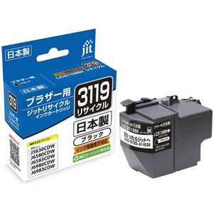 ジット ブラザー LC3119BK ブラック リサイクルインク FCD963P-JIT-B3119B-イメージ1