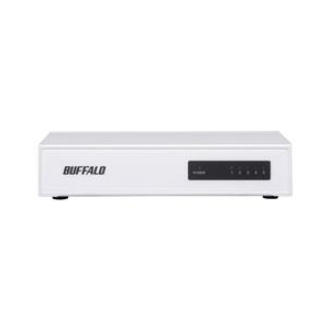 BUFFALO 10/100Mbps対応スイッチングHub 金属筐体/電源内蔵モデル(5ポート) ホワイト LSW4-TX-5NS/WHD-イメージ1