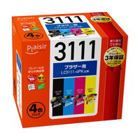 プレジール 互換インクカートリッジ 4色パック PLE-BR3111-4P