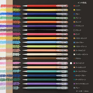 ぺんてる ゲルボールペン マットホップ 1.0mm ライトピンク FC993TB-K110-VP3-イメージ7