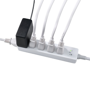 エルパ コード付きアラームタップ6個口3m ホワイト WB-A63(W)-イメージ4