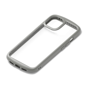 PGA iPhone 13用ガラスタフケース(ラウンド) グレー PG-21KGT02GY-イメージ1