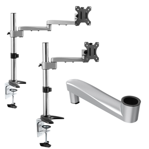 朝日木材 モニターアーム デスク取付タイプ DAR-003用オプション WALL FIT MOUNT シルバー DAR-003-OPA-イメージ2