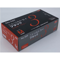 エブノ ニトリルトライ3 BK パウダーフリー ブラック M 100枚 FCE734T-569