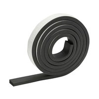 トラスコ中山 TRUSCO 粘着付平型スポンジ 10mm×30mm×2.4m 黒302.410 FC445GL-1610800