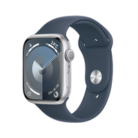 Apple Apple Watch Series 9(GPSモデル)- 45mm シルバーアルミニウムケースとストームブルースポーツバンド - M/L MR9E3JA